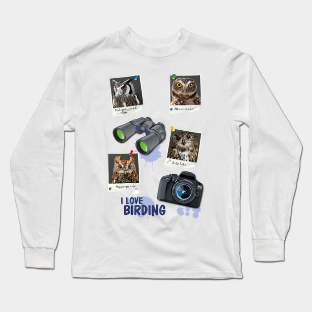 birding Long Sleeve T-Shirt by obscurite